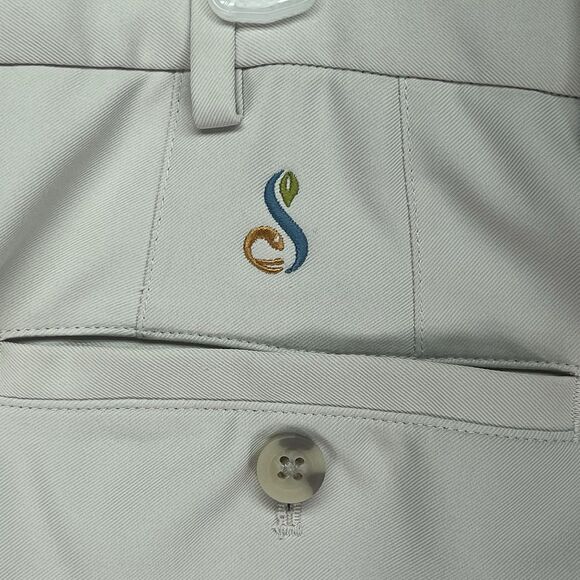 Size 33 - PETER MILLAR SALEM‎ HIGH DRAPE PERFORMANCE SHORT ME0EB82 Beige - Picture 6 of 10